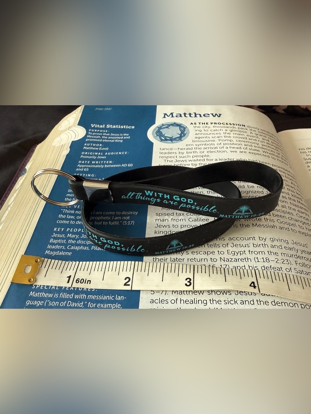 Inspirational Silicone Bracelet
& Keychain